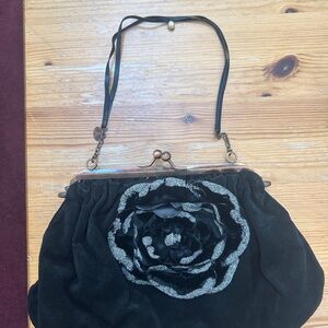 Rada Borse Elegant Black Floral Clutch